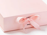 Pink Large Gift Box With Ribbon Magnetic Closure