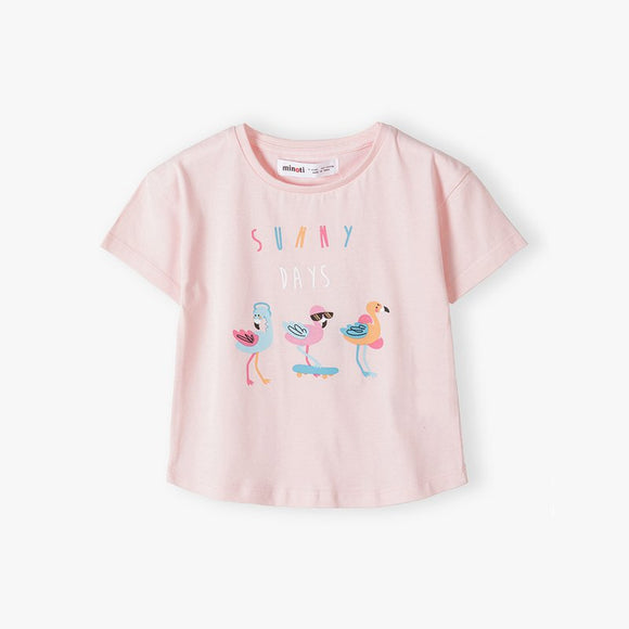Minoti Girls T-shirt Pink (12mths-3yrs)