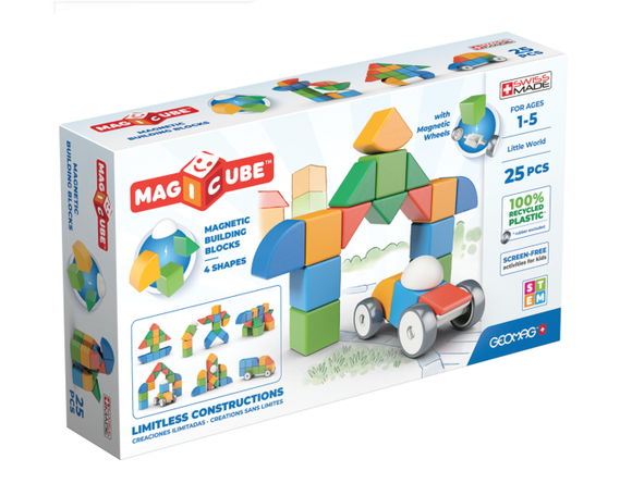 Geomag Magicube Magnetic Building Set Shapes Little World 25pc