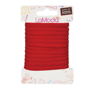 LaModa Princess Back to School Soft Ponytailers Red 12Pk