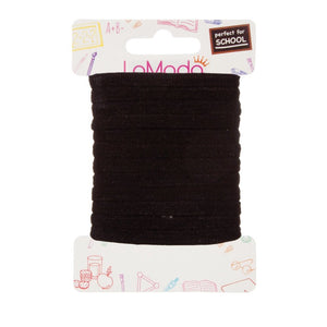 LaModa Princess Back to School Soft Ponytailers Black 12Pk