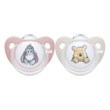 NUK Winnie The Pooh Silicone Soother 2-Pack Pink 6-18m