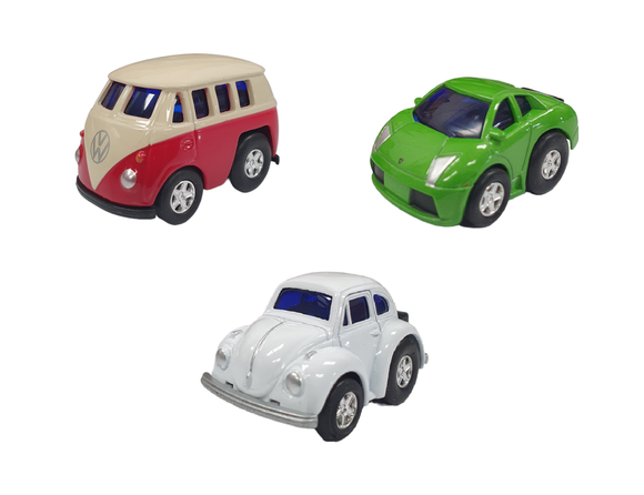 WELLY Pull Back Mini Cars Set of 3