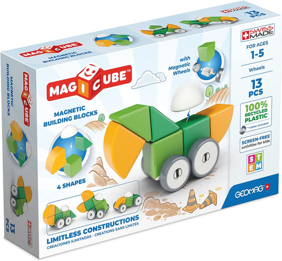 Geomag Magicube Magnetic Building Set Shapes Wheels 13pc