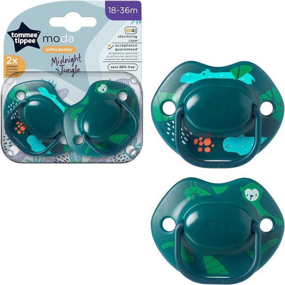 Tommee Tippee Closer To Nature Moda Jungle Soother 2Pk 18-36mths