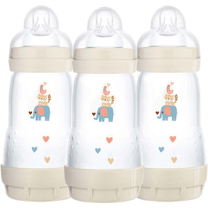 MAM Easy Start Baby Bottle 3-Pack 260ml Cream 2+m