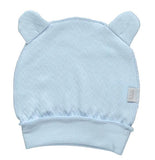 Bebetto Baby Hat with Ears Cute Bear Blue 2Pk (0-3mnths)