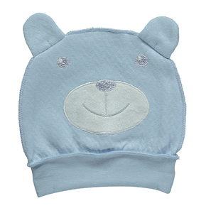 Bebetto Baby Hat with Ears Cute Bear Blue 2Pk (0-3mnths)