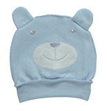 Bebetto Baby Hat with Ears Cute Bear Blue 2Pk (0-3mnths)