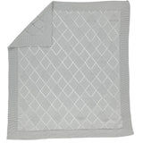 Bebetto Cotton Knitted Pointelle Baby Blanket Grey