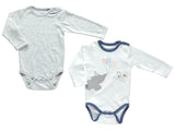 Bebetto Long Sleeve Bodysuits Elephant 2-Pack (12-36mths)