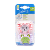 Dr Brown's PreVent Animal Soother 2-Pack Pink 0-6m