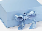 Blue Large Gift Box With Ribbon Magnetic Closure