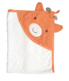 Bebetto 3D Hooded Square Baby Towel Giraffe Orange