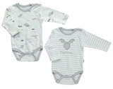 Bebetto Long Sleeve Bodysuits Reindeer 2-Pack (0-12mths)