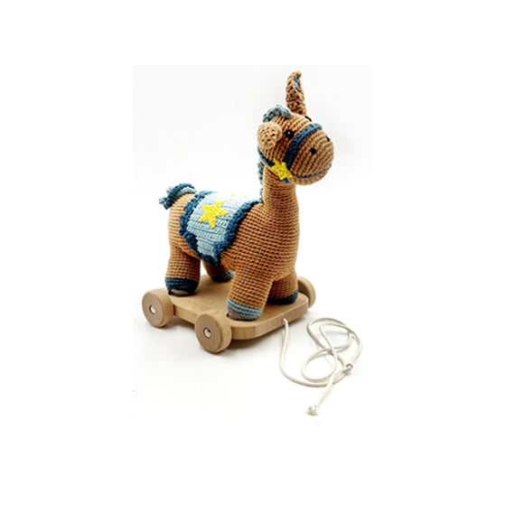 Pebble 2 in 1 Pull Along Toy Horse Brown Sugar