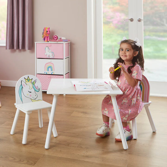 Liberty House Toys Kids Unicorn Table and Chair Set