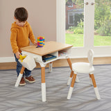 Liberty House Toys Kids Scandi Height Adjustable Table and Chair Set