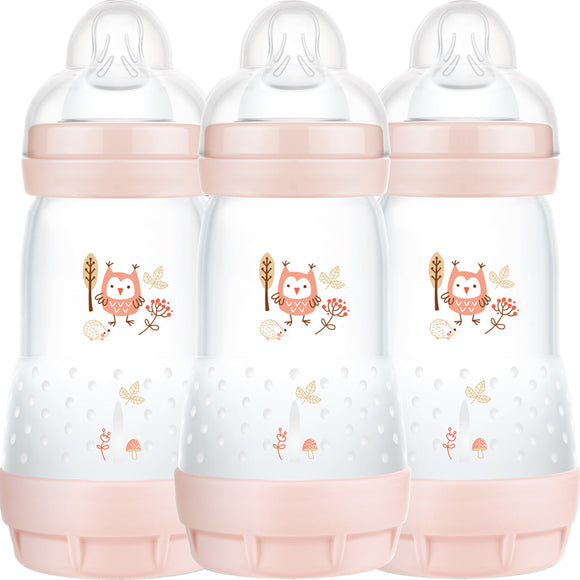 MAM Easy Start Baby Bottle 3-Pack 260ml Pink 2+m