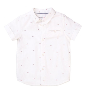 Minoti Boys Shirt Short Sleeve White (3-6yrs)