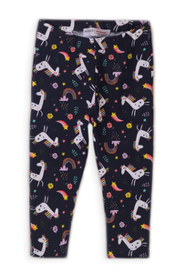 Minoti Girls Leggings Navy Unicorn (12-18mths)