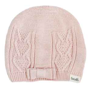 Bebetto Knitted Baby Girl Hat Cotton Pink (0-9mths)