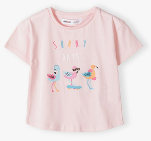 Minoti Girls T-shirt Pink (12mths-3yrs)