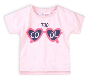 Minoti Girls T-shirt Too Cool Pink (12mths-3yrs)