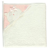 Bebetto Hooded Square Baby Towel Kitten Pink