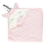 Bebetto 3D Hooded Square Baby Towel Unicorn Pink