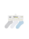 Baby Boy Trainer Socks Blue Plain 3Pk (0-12mths)