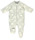 Bebetto Zip Cotton Sleepsuit Bears Grey (0-9mths)