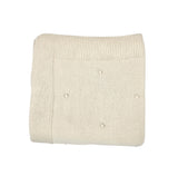 Knitted Baby Blanket Popcorn Pattern Beige