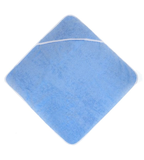 Baby Hooded Square Towel Blue Plain 90/90cm