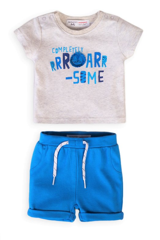 Minoti Boys T-shirt And Shorts Set Blue (0-12mths)