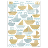 Tresxics Watercolour Boats and Waves Stickers Blue
