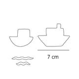Tresxics Watercolour Boats and Waves Stickers Grey