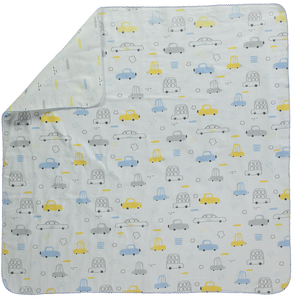 Bebetto Cotton Flannel Blanket Cars