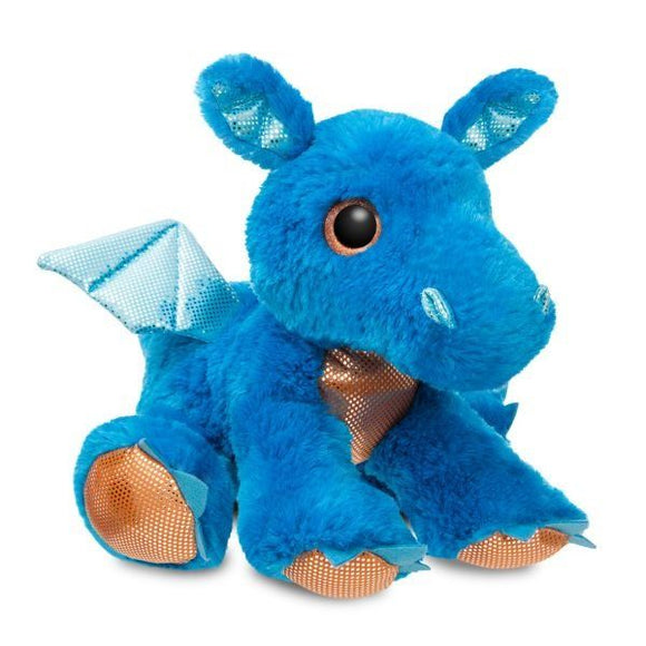 Aurora Sparkle Tales Flash Blue Dragon Soft Toy 12In