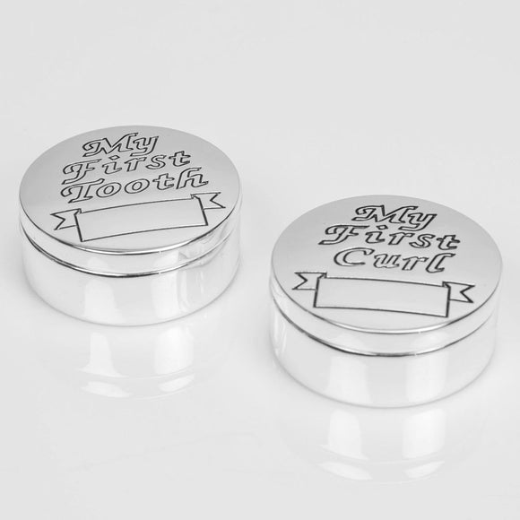 Juliana Silver Plated First Tooth & First Curl Boxes