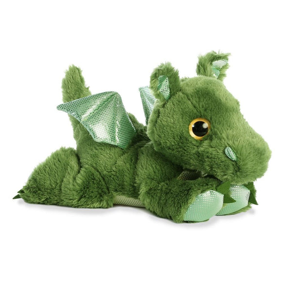 Aurora Sparkle Tales Roar Dragon Soft Toy Green 12In