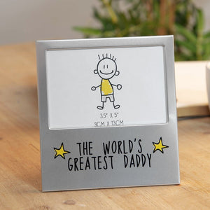 Aluminium Photo Frame - World's Greatest Daddy