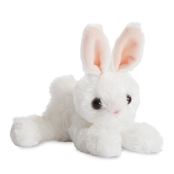 Aurora Mini Flopsie Bunny White Soft Toy 8In