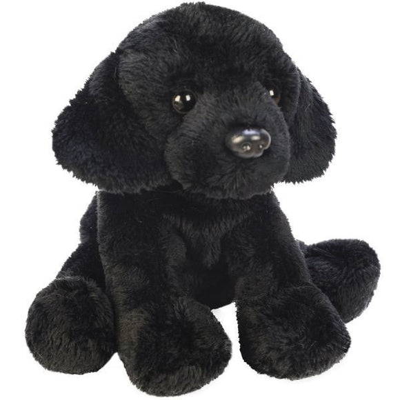 Suki Small Sitting Dog Black Labrador Soft Toy 14cm