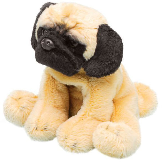Suki Small Sitting Dog Pug Soft Toy 14cm