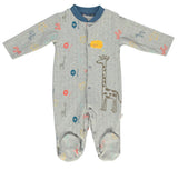 Bebetto Safari Cotton Sleepsuit Grey (0-9mths)