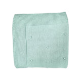 Knitted Baby Blanket Popcorn Pattern Green