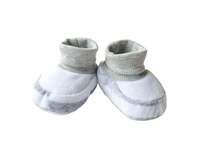 Baby Plush Soft Booties Grey (0-6mths)