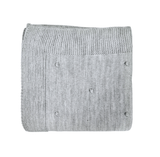 Pompom Knitted Baby Blanket Grey