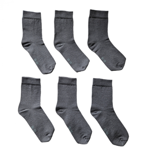 Little Team Cotton Rich Seamless School Socks Grey 6Pk (3-10yrs)